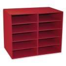 Classroom Keepers 10-Shelf Organizer, Red (001314)
