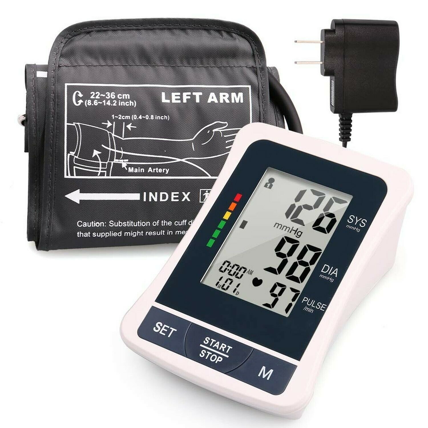 Lotfancy Upper Arm Blood Pressure Monitor, 2 Users, 120 Reading Memory, Autom...