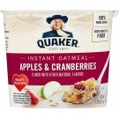 Quaker Instant Oatmeal Express Cups, Apples & Cranberries, Breakfast Cereal, ...
