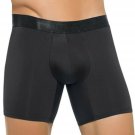 Leo Men's Butt Lifter Padded Underwear Boxer Brief Medium Black