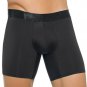 Leo Men's Butt Lifter Padded Underwear Boxer Brief Medium Black