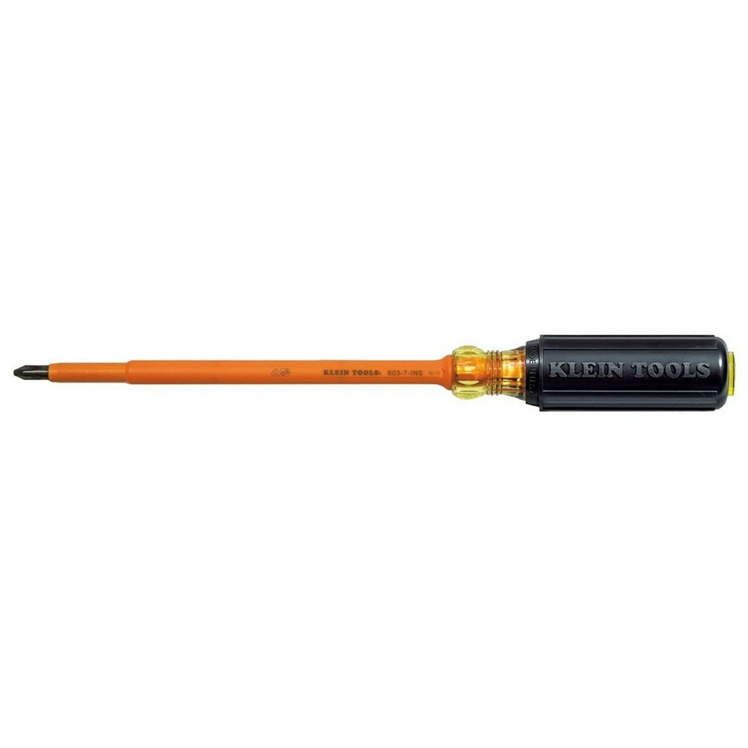 Insulated #2 Phillips Screwcdriver, 7-Inch Klein Tools 6037INS #2 Phillips Tip