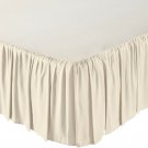 AmazonBasics Ruffled Bed Skirt - King, Beige