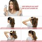Ponytail Holder Hair Bump Insert Thick Hair Ties Crystal Transparent Filled P...