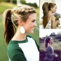 Ponytail Holder Hair Bump Insert Thick Hair Ties Crystal Transparent Filled P...