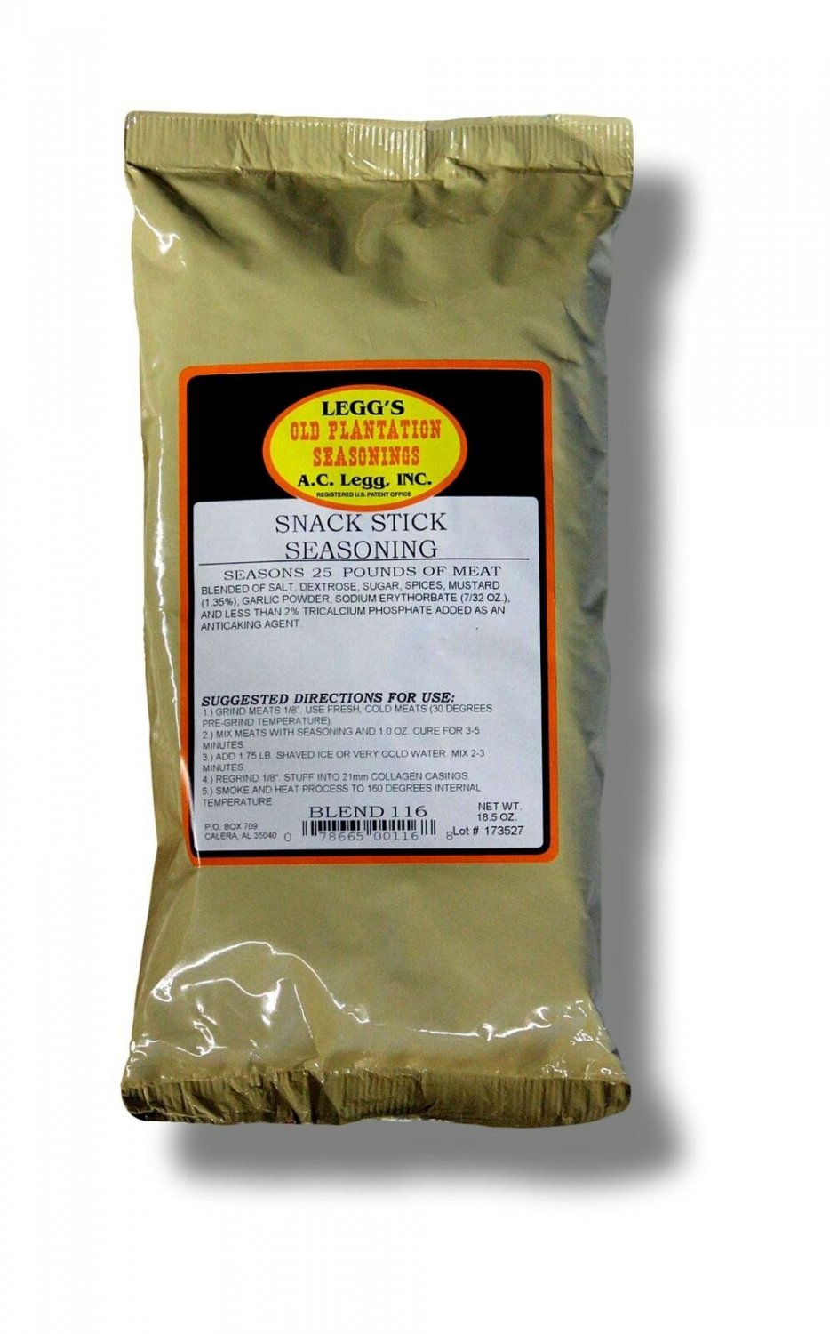 A.C. Legg INC Snack Stick Seasoning (Seasons 25 lbs) Seasons 25 lbs
