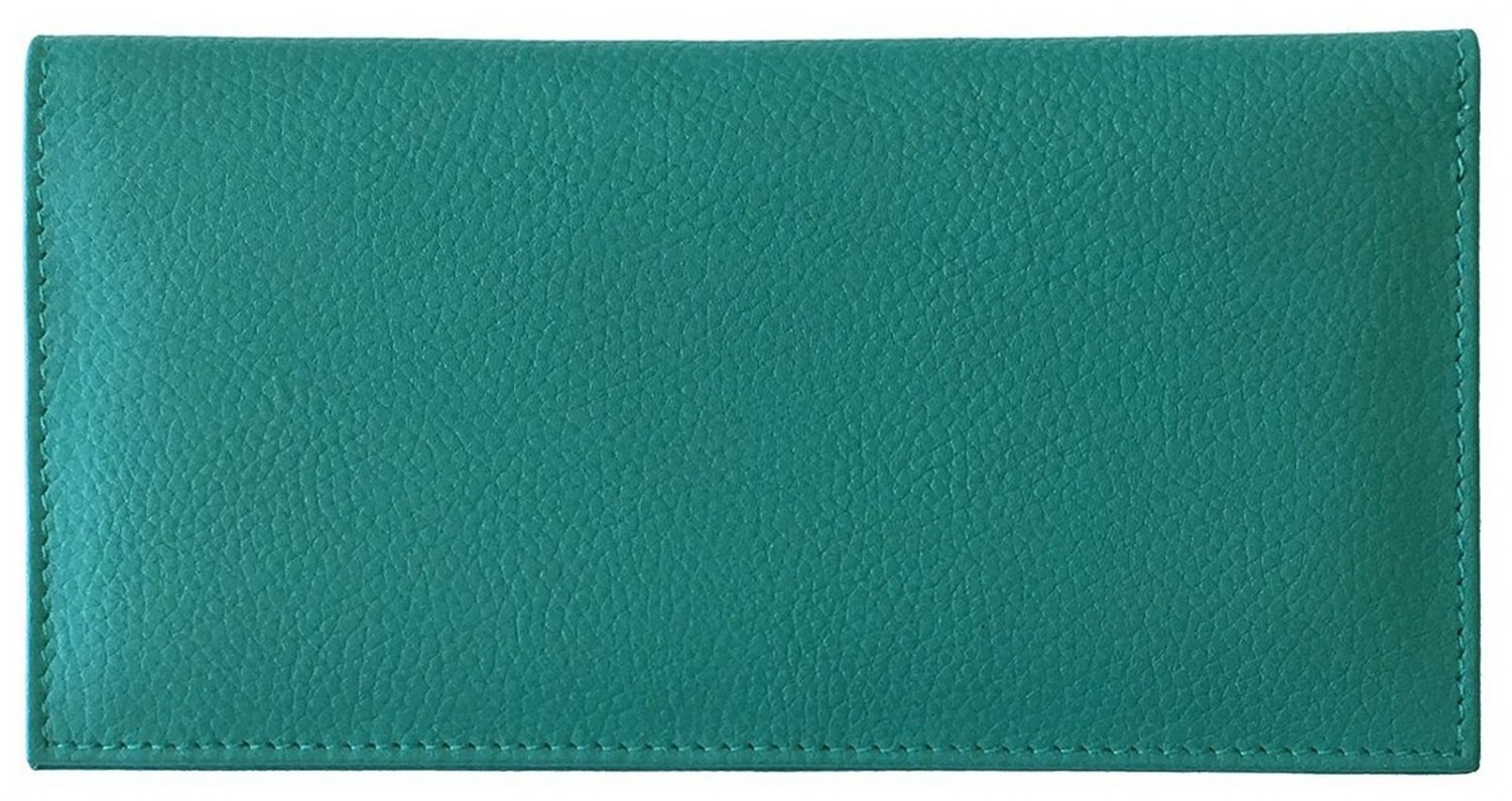 Teal Basic Leather Checkbook Cover Teal