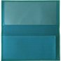 Teal Basic Leather Checkbook Cover Teal