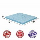 Upholstery Visco Cool Gel Memory Foam Square Sheet 1"x18"x18" - Luxury Qualit...