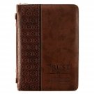 Trust Brown Tile Design Bible / Book Cover - Proverbs 3:5 (Large) Large