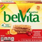 Belvita Cranberry Orange Breakfast Biscuits, 5 Count Box, 8.8 Ounce (Pack of 6)