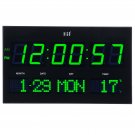 hito 14.2” Large Oversized LED Wall Clock Seconds Date Day Indoor Temperature...