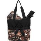 New Design Camo Quilted 3pcs Diaper Bag-black