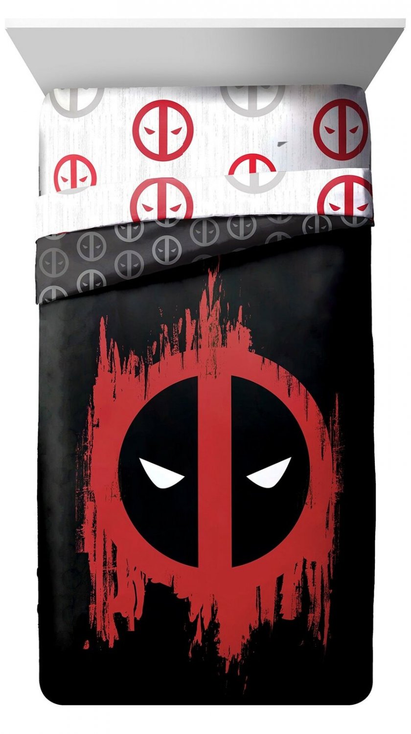 Marvel Deadpool Invasion Twin/Full Comforter - Super Soft Kids Reversible Bed...