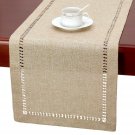 Grelucgo Handmade Hemstitch Beige Table Runner Or Dresser Scarf, Rectangular ...