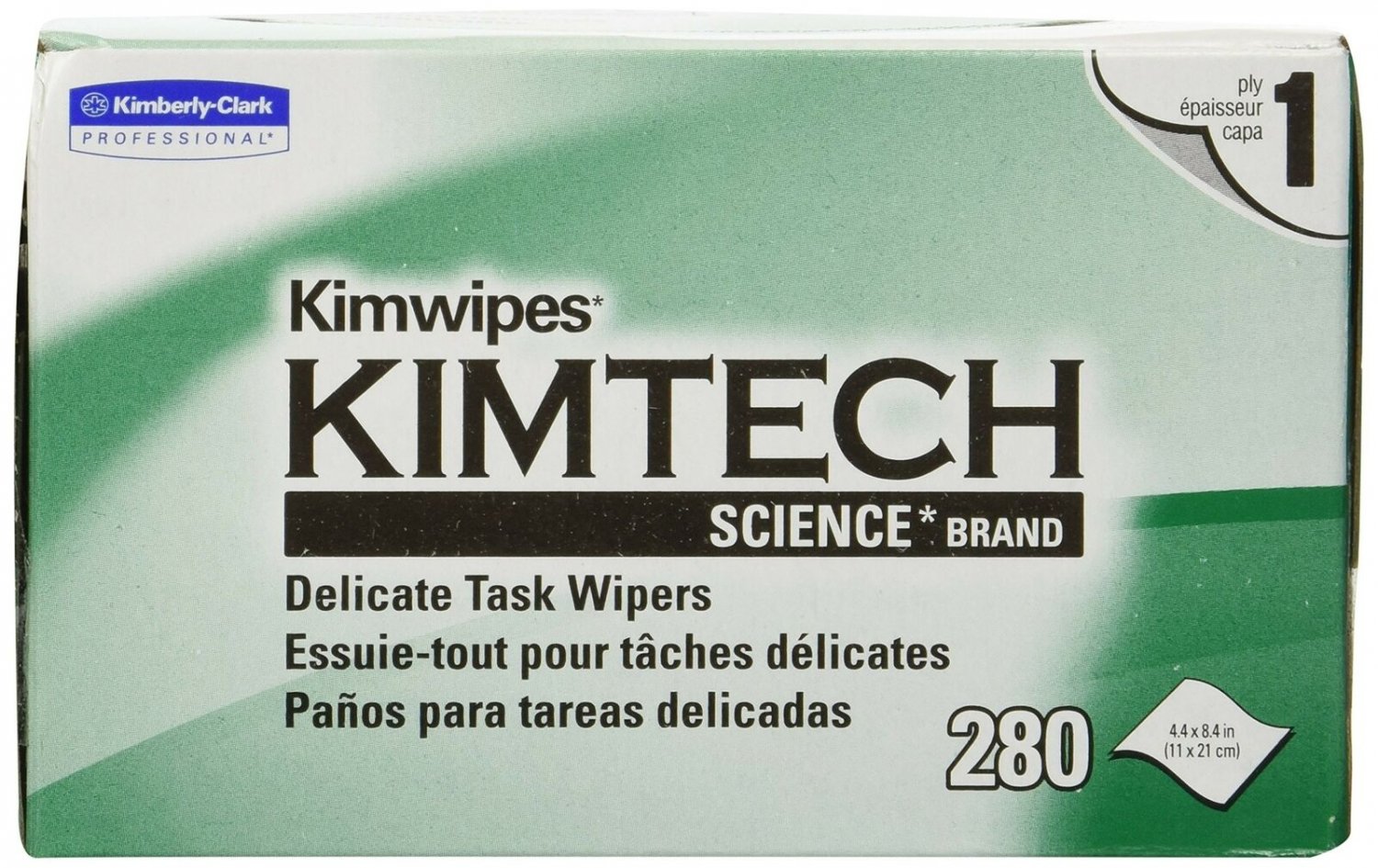Kimtech Science KimWipes Delicate Task Wipers 1-ply 280 count (Pack of 2)
