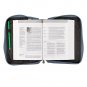 "Footprints" Poem Printed Blue Poly-Canvas Bible / Book Cover (Large) Large