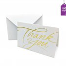 Thank You Cards- Bulk Pack of 100 With Envelopes, White Greeting cards With G...