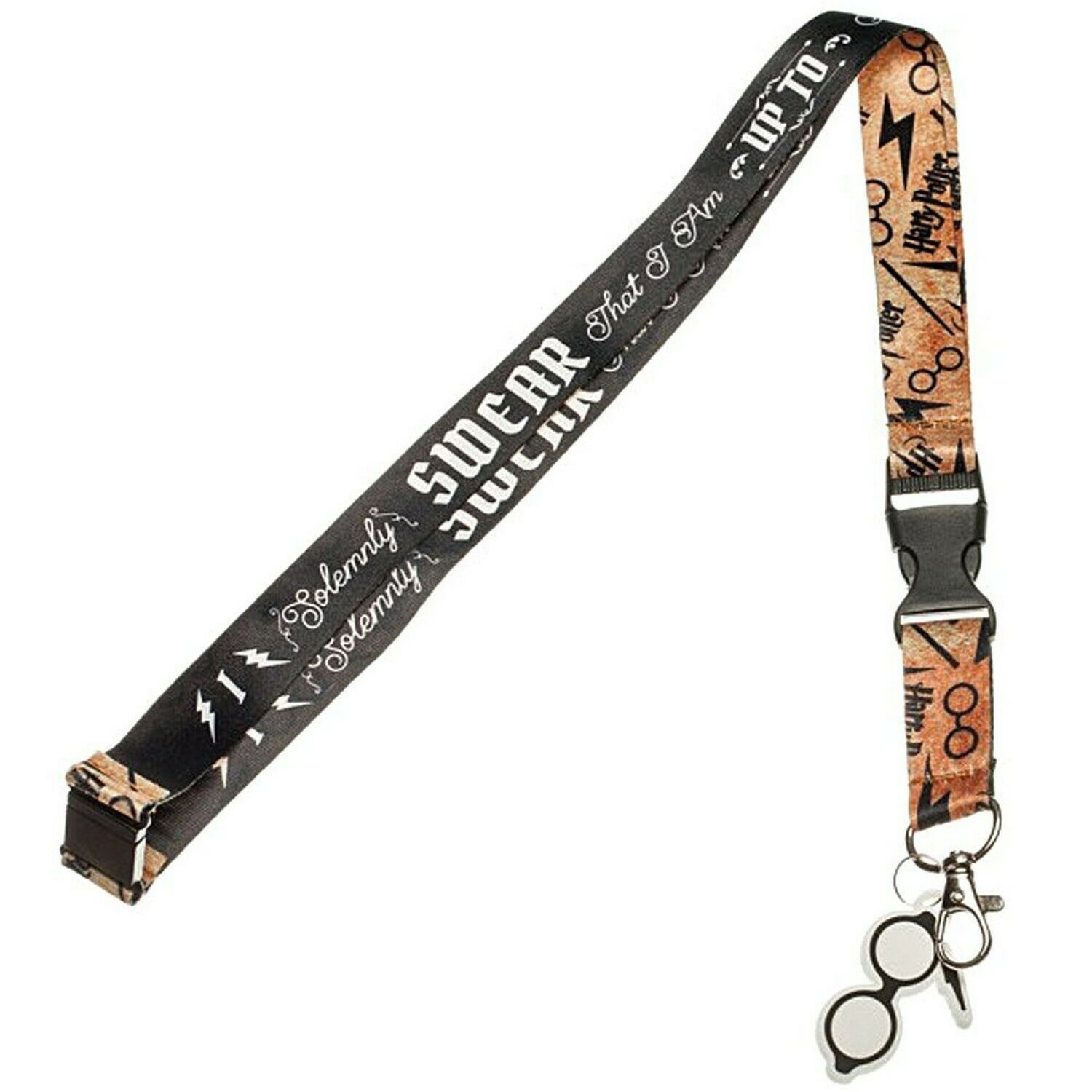 Harry Potter Solemnly Swear Reversible Breakaway Keychain Lanyard with ID Hol...