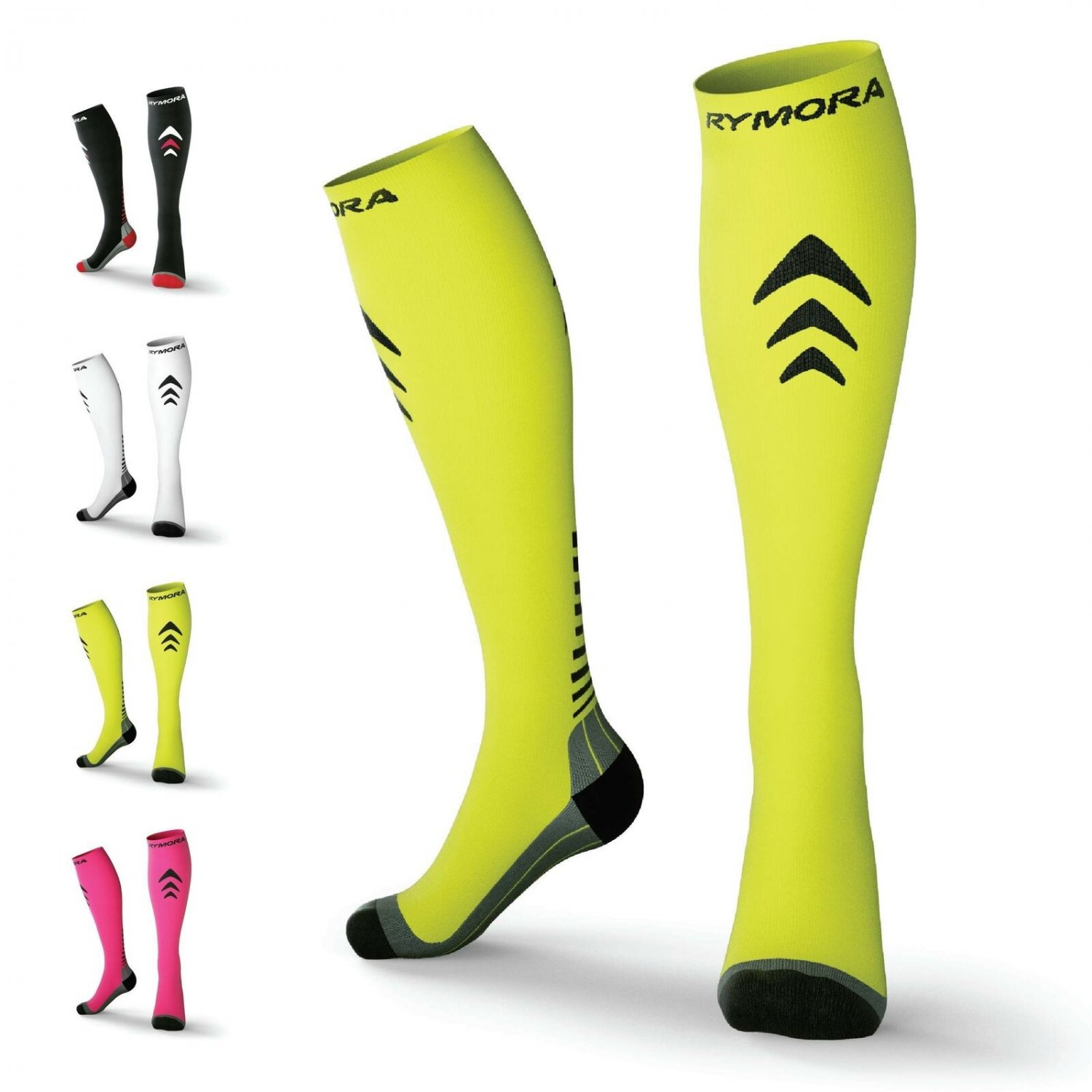 Rymora Compression Socks (Cushioned, Graduated Compression, Ergonomic fit for...