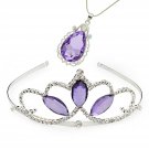 VINJEWELRY Princess Crown Sofia The First Tiara and Magic Amulet & Princess W...