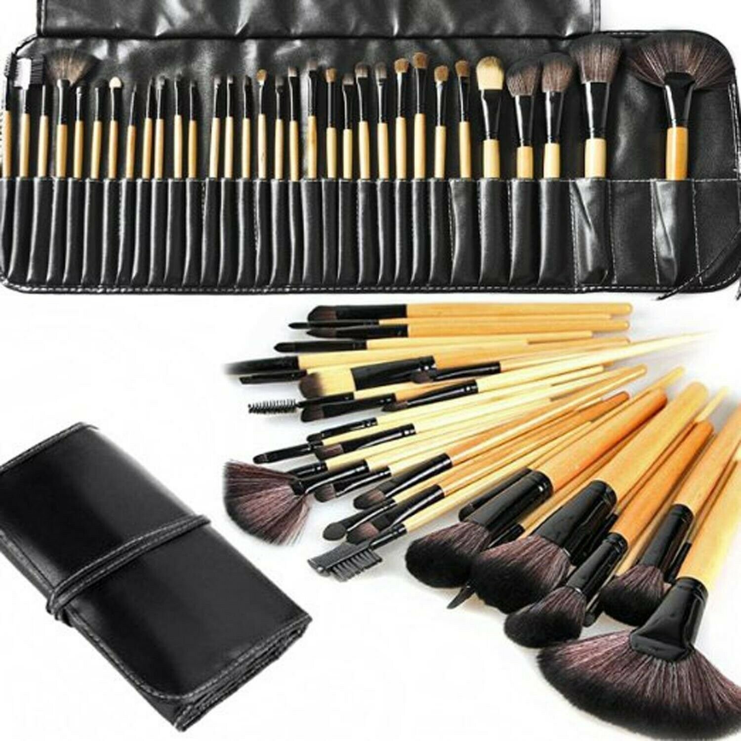 Makeup Brushes, Makeup Brush Set, MONOLED 32 PCS Natural Synthetic Bristle Wo...