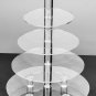 Jusalpha Large 5-Tier Acrylic Round Wedding Cake Stand/Cupcake Stand Tower/De...