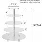 Jusalpha Large 5-Tier Acrylic Round Wedding Cake Stand/Cupcake Stand Tower/De...