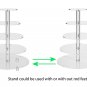 Jusalpha Large 5-Tier Acrylic Round Wedding Cake Stand/Cupcake Stand Tower/De...