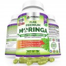 Organic Moringa 180 Capsules – 100% Pure Leaf Powder - Max 1000mg Per Serving...