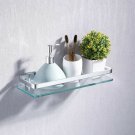 KES Aluminum Bathroom Glass Shelf Tempered Glass Rectangular 1 Tier Extra Thi...