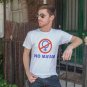 NO MA'AM Funny Bundy Joke Parody Party - Mens Cotton T-Shirt Medium White