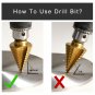 COMOWARE Step Drill Bit Set & Automatic Center Punch- Unibit, Titanium Coated...