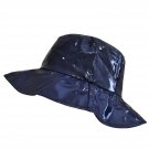 TOUTACOO, Wide-Brimmed Vinyl Rain Hat Blue