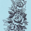 DaLin 4 Sheets Temporary Tattoos for Women (Black Rose) Black Rose