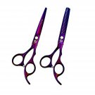 Purple Dragon 6.0 inch Professional Purple Salon Hair Cutting Shears and Thin...