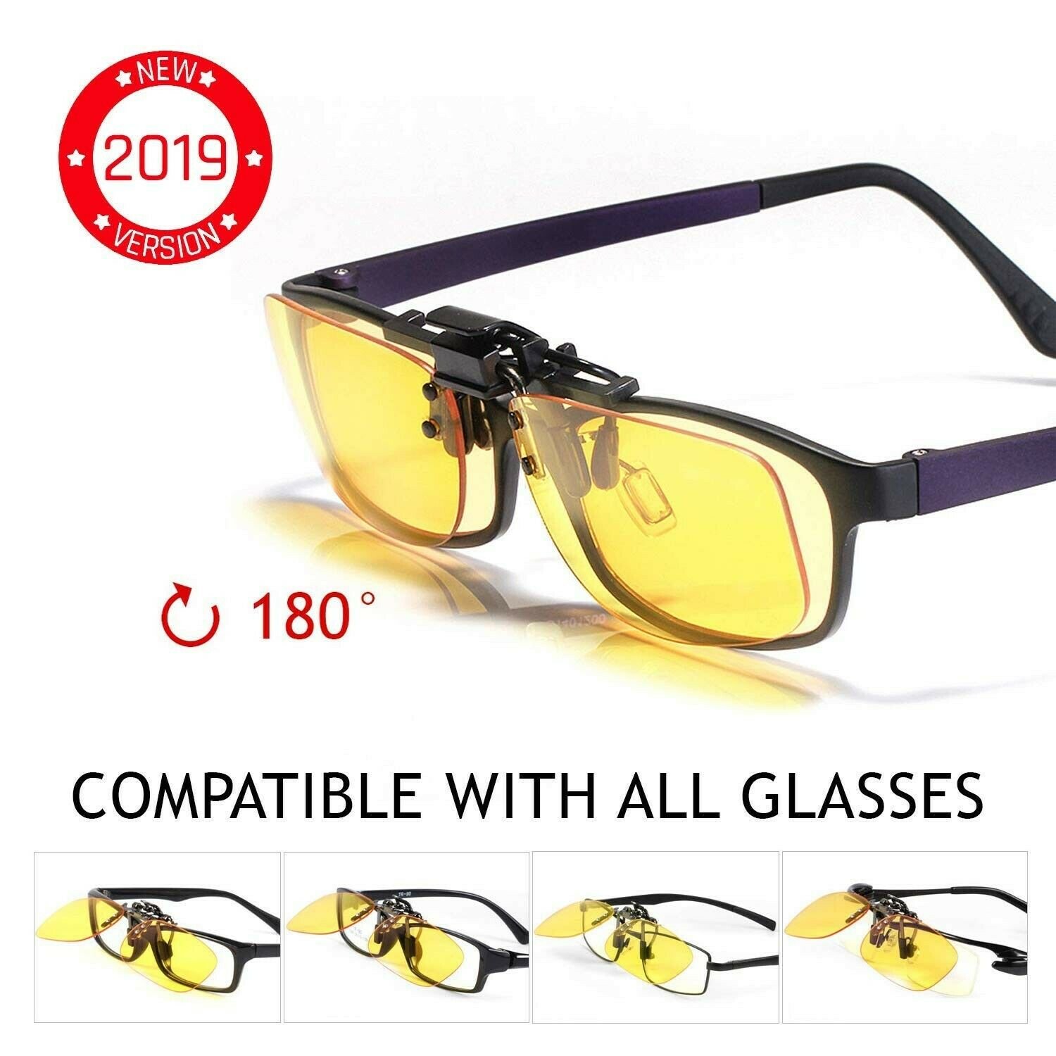 KLIM OTG Blue Light Blocking Glasses Clip on - Blue Blocker Eyeglass Eyewear ...