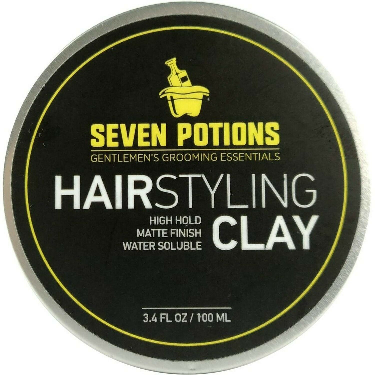 Hair Styling Clay For Men 3.4 fl oz - Matte Finish - High Hold - Water Based ...