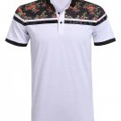 COOFANDY Men's Classic Floral Stripe Long Short Sleeve Light Weight Polo Shirts