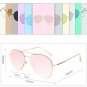 SOJOS Classic Aviator Mirrored Flat Lens Sunglasses Metal Frame with Spring H...