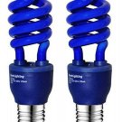 SleekLighting 13 Watt Blue Spiral CFL Fluorescent Light Bulb UL Listed 120Vol...