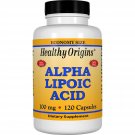 Healthy Origins Alpha Lipoic Acid Multi Vitamins, 100 Mg, 120 Count