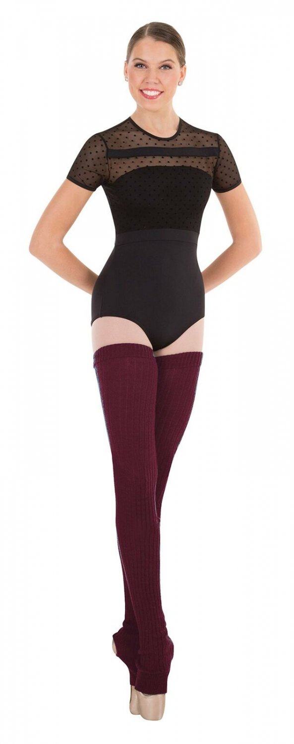 Body Wrappers 48" Extra Long Stirrup Leg Warmers - 92 Burgundy