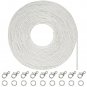 Shappy 33 Feet Silver Plated Cable Chain Necklace with 30 Jump Rings and 20 L...