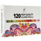 Positive Art Colored Pencils—120 Unique Colors Premium Pre-sharpened—Perfect ...