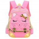 Efree Cute Cat Face Bow Diamond Bling Waterproof Pink School Backpack Girls B...