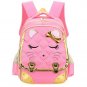 Efree Cute Cat Face Bow Diamond Bling Waterproof Pink School Backpack Girls B...