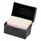 Oxford 01351 Plastic Index Card Flip Top File Box Holds 300 3 x 5 Cards, Matt...