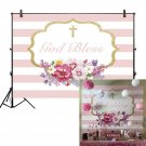 Allenjoy 8x6ft Photography backdrops Baptism First Communion Christening Flor...