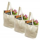 Earthwise Reusable Grocery Bags X-Large 100% Cotton Canvas Shopping Beach Clo...